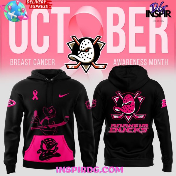 Anaheim Ducks Crucial Catch Breast Cancer 2025 Hoodie