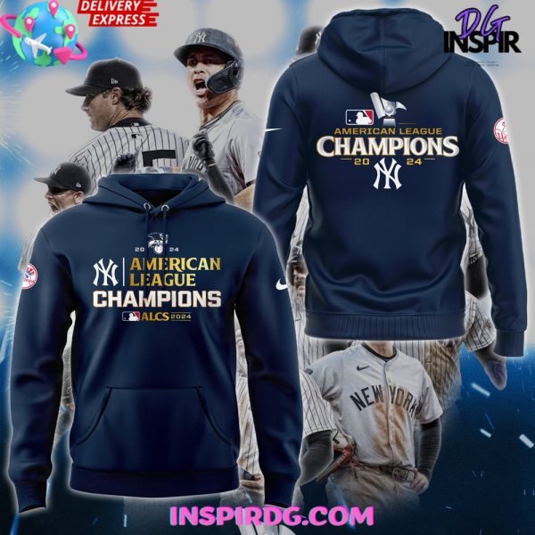 New York Yankees American League Champions 2025 Blue Hoodie