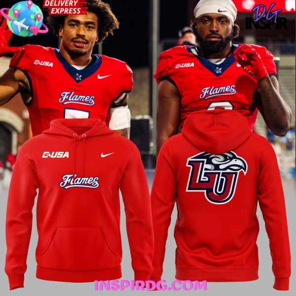 Liberty Flames Football 2025 Red Hoodie