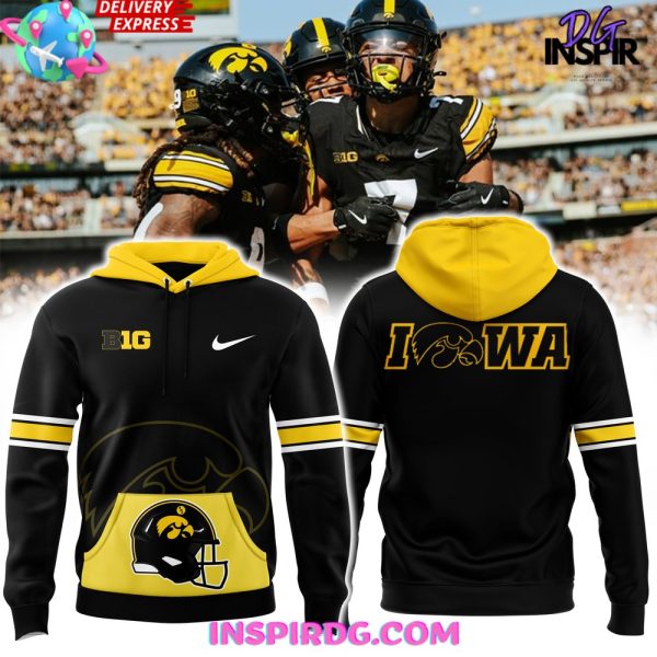 Iowa Hawkeye Football Pullover 2025 Yellow Hoodie