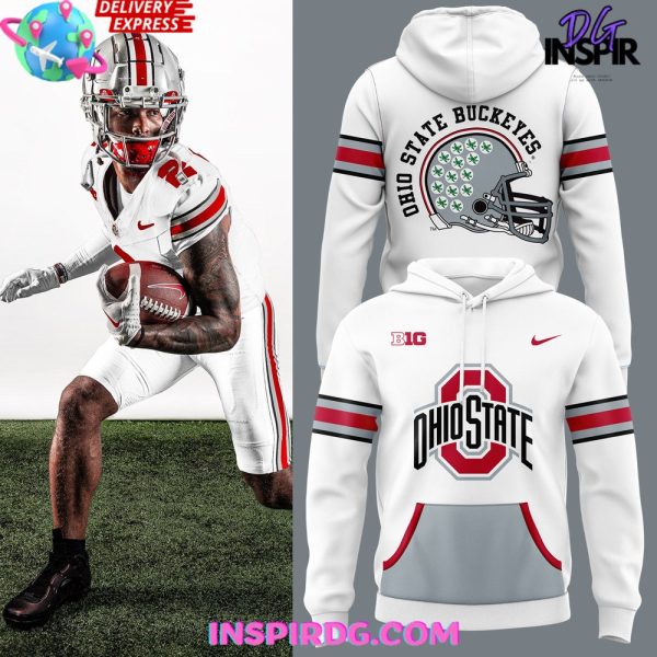 Ohio State Football Icy White 2025 Hoodie