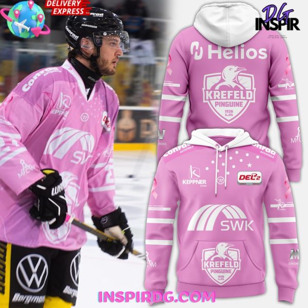 Krefeld Pinguine Hockey 2025 Pink Hoodie