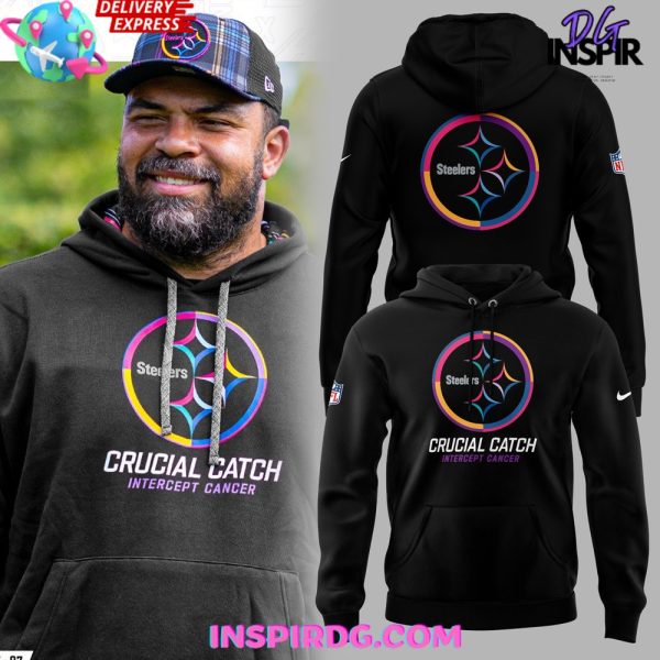 Pittsburgh Steelers Crucial Catch Intercept Cancer 2025 Hoodie