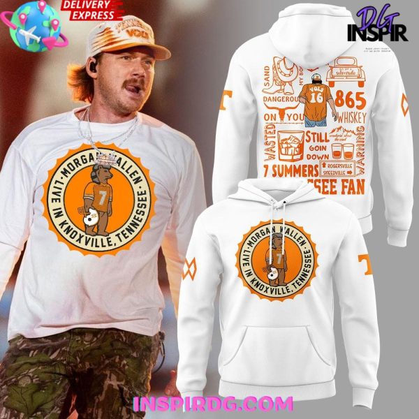 Morgan Wallen Live In Knoxville Tennessee 2025 White Hoodie