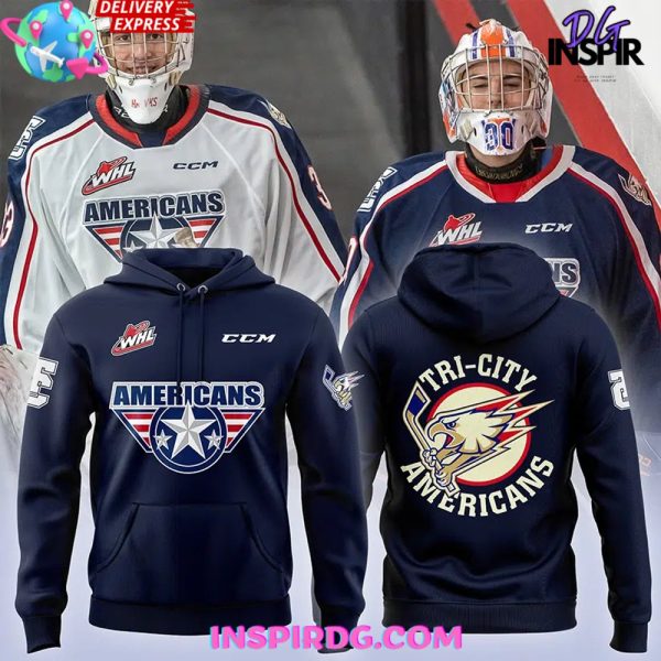 Tri-City Americans Hockey 2025 Navy Hoodie