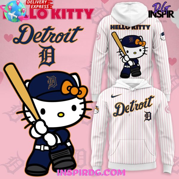 Detroit Tigers x Hello Kitty 2025 Stripe Hoodie
