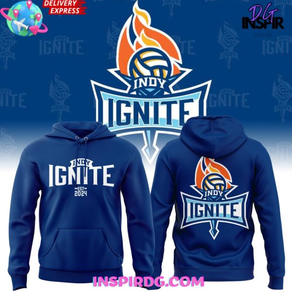 Indy Ignite Pro Volleyball 2025 Blue Hoodie