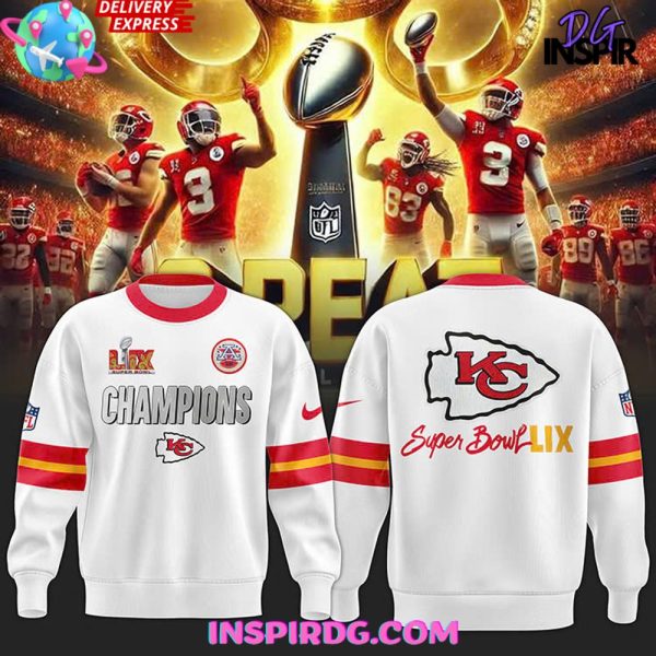 Kansas City Chiefs x Super Bowl LIX White Sweatshirt