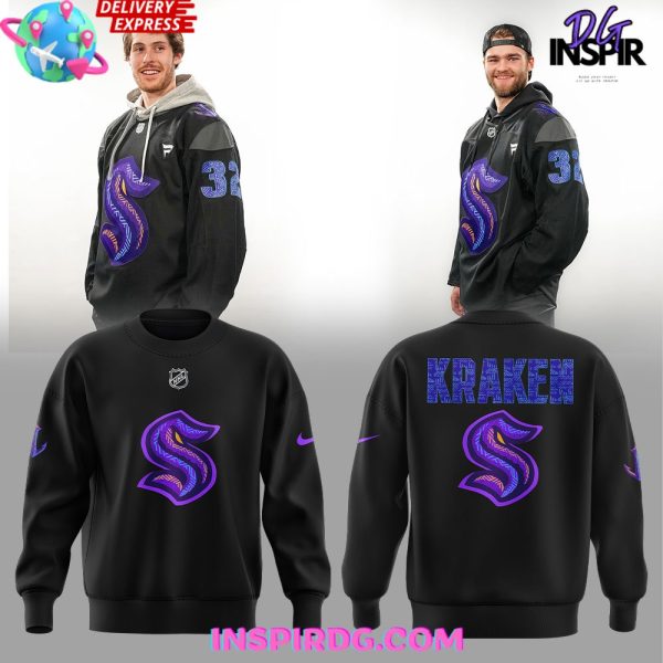Seattle Kraken Black Hockey History Night Game 2025 Special Sweatshirt