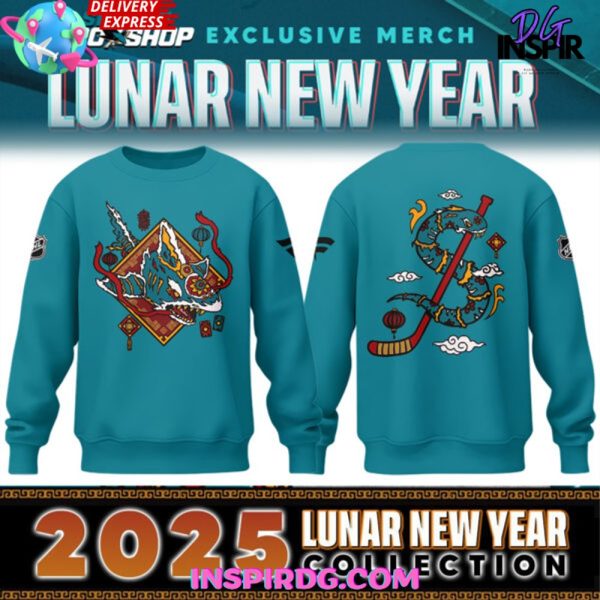 San Jose Sharks Lunar New Year 2025 Blue Sweatshirt