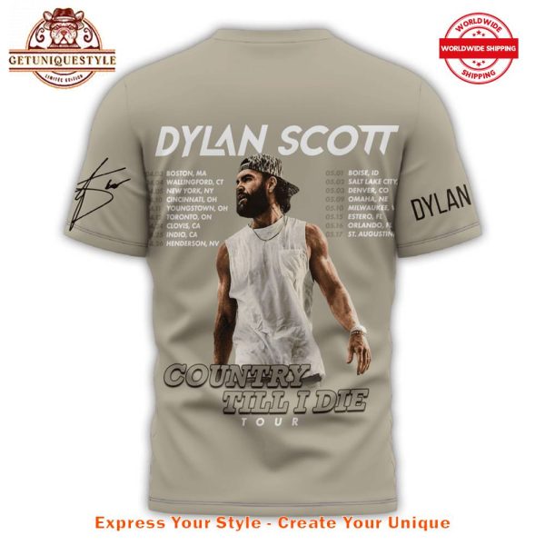 Dylan Scott Country Till I Die Tour 2025 Shirt - Image 3
