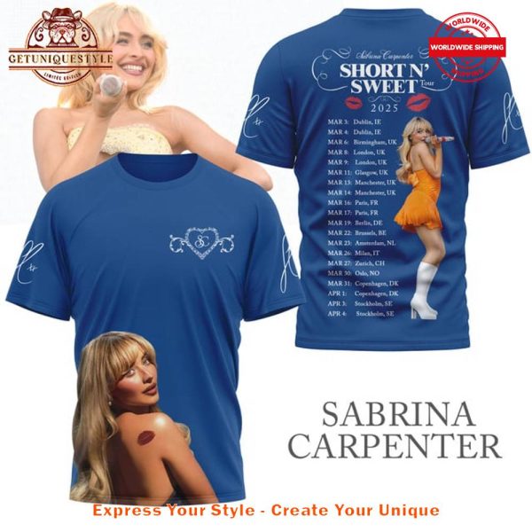 Sabrina Carpenter Short N' Sweet Tour 2025 T-Shirt