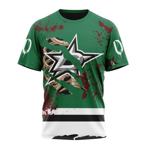 T-shirt NHL Dallas Stars | Specialized Design Jersey With Your Ribs For Halloween