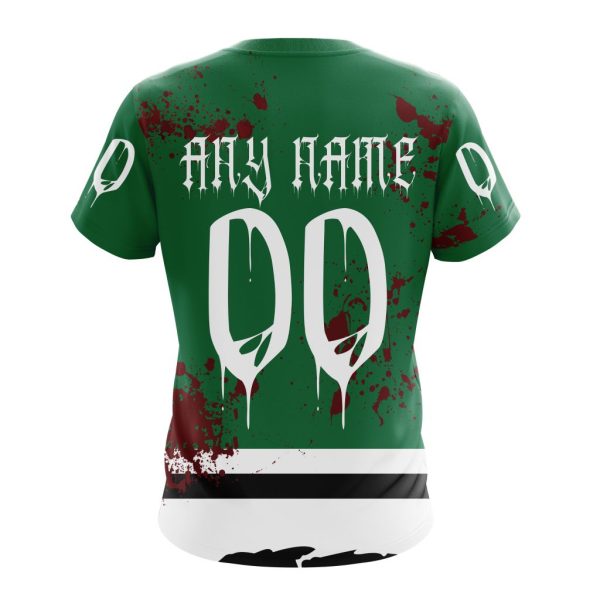 T-shirt NHL Dallas Stars | Specialized Design Jersey With Your Ribs For Halloween - Image 2