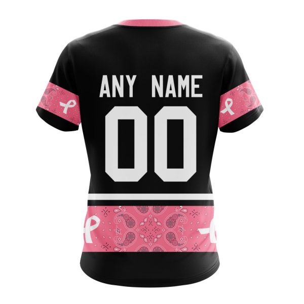 T-shirt NHL Dallas Stars | Specialized Design In Classic Style With Paisley! WE WEAR PINK BREAST CANCER - Image 2