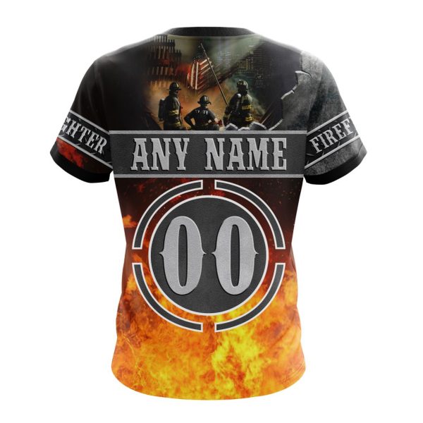 T-shirt NHL Dallas Stars | Specialized Kits To Honor FireFighter In Patriot Day We Will Never Forget - Image 2