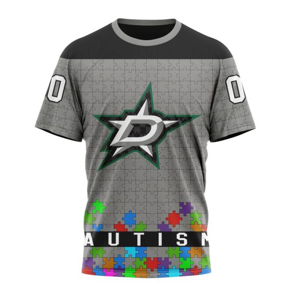 T-shirt NHL Dallas Stars | Specialized Unisex Kits Hockey Fights Against Autism