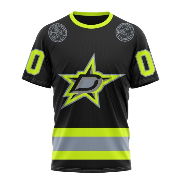 T-shirt NHL Dallas Stars | Specialized Unisex Kits With FireFighter Uniforms Color