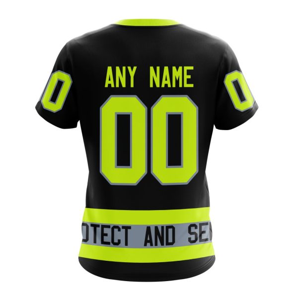 T-shirt NHL Dallas Stars | Specialized Unisex Kits With FireFighter Uniforms Color - Image 2