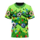 T-shirt NHL Dallas Stars | Specialized Unisex Kits With Unisex Kits With Christmass Tree Color And City's Sport Teams