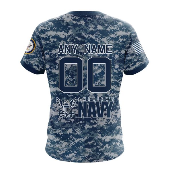 T-shirt NHL Dallas Stars Honor US Navy Veterans ST2202 - Image 2