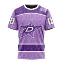 T-shirt NHL Dallas Stars New Lavender Hockey Fight Cancer ST2301