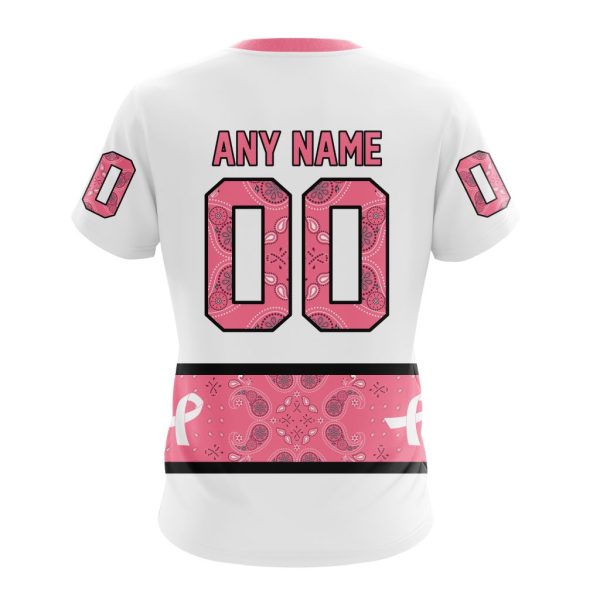 T-shirt NHL Dallas Stars In Classic Style With Paisley! WE WEAR PINK BREAST CANCER - Image 2