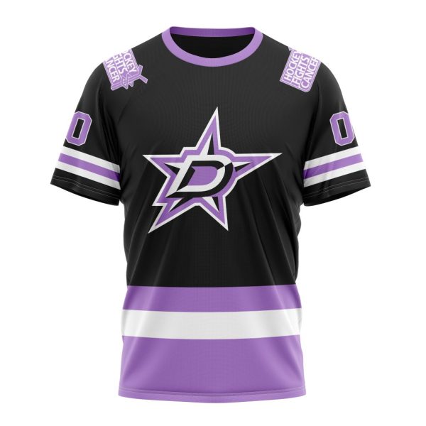 T-shirt NHL Dallas Stars Personalized Home In Lavender Hockey Fight Cancer ST2403