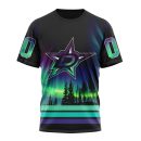 T-shirt NHL Dallas Stars Special Design With Northern Lights ST2301