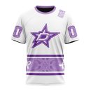 T-shirt NHL Dallas Stars Special Lavender Hockey Fight Cancer Design ST2302