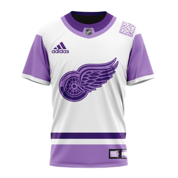 T-shirt NHL Detroit Red Wings Personalize 2023 Hockey Fight Cancer
