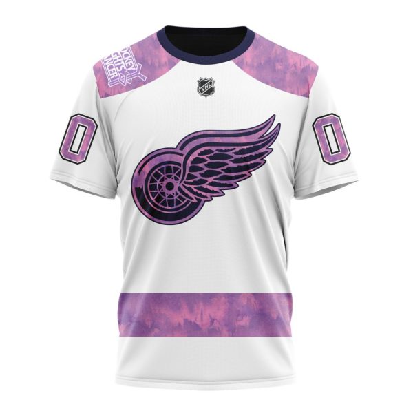T-shirt NHL Detroit Red Wings Personalized Hockey Fight Cancer Design