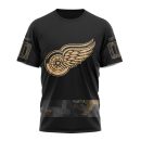 T-shirt NHL Detroit Red Wings Personalized Military Appreciation Design ST2402