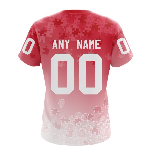 T-shirt NHL Detroit Red Wings Special Autism Awareness Design ST2403 - Image 2