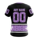 T-shirt NHL Detroit Red Wings Special Black And Lavender Hockey Fight Cancer Design ST2303