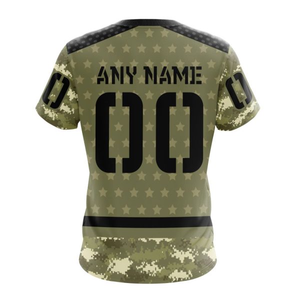 T-shirt NHL Detroit Red Wings Special Camo Military Appreciation ST2201 - Image 2