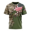 T-shirt NHL Detroit Red Wings Special Camo Skull Design ST2303