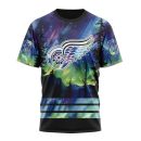 T-shirt NHL Detroit Red Wings Special Design With Northern Lights ST2401