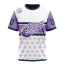 T-shirt NHL Detroit Red Wings Special Hockey Fight Cancer Design ST2402