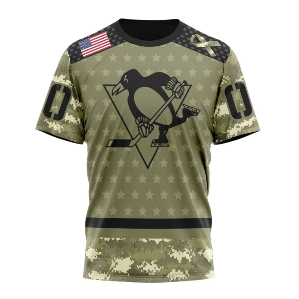 T-shirt NHL Pittsburgh Penguins Special Camo Military Appreciation ST2201