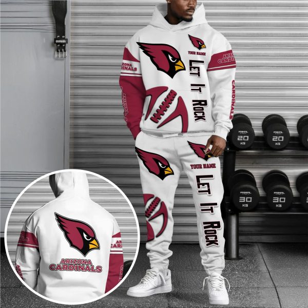 Arizona Cardinals Hoodie Sweatpants Set, Custom Hoodie, Sport Hoodie Sweatpants Set, Sport Gifts For Fan YY69