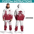 Arkansas Razorbacks Hoodie Sweatpants Set, Custom Hoodie, Sport Hoodie Sweatpants Set, Sport Gifts For Fan JC85