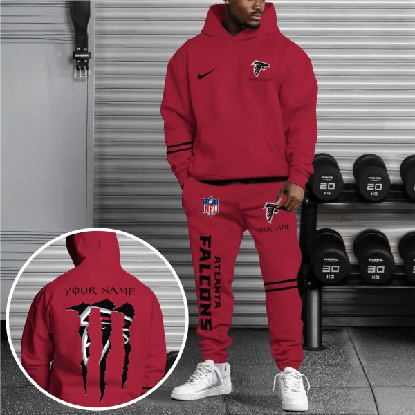 Atlanta Falcons Hoodie Sweatpants Set Custom Your name, Sport Hoodie Sweatpants Set