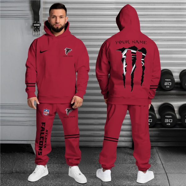 Atlanta Falcons Hoodie Sweatpants Set Custom Your name, Sport Hoodie Sweatpants Set - Image 4