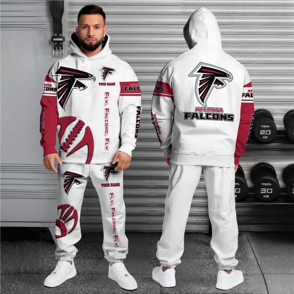 Atlanta Falcons Hoodie Sweatpants Set Custom Your name, Sport Hoodie Sweatpants Set, Sport Gifts For Fan - Image 2