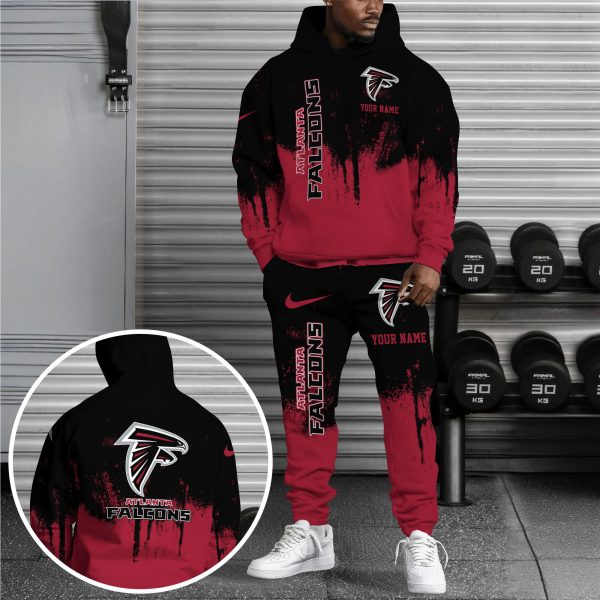 Atlanta Falcons Hoodie Sweatpants Set Custom Your name, Sport Hoodie Sweatpants Set, Sport Gifts For Fan
