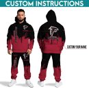 Atlanta Falcons Hoodie Sweatpants Set Custom Your name, Sport Hoodie Sweatpants Set, Sport Gifts For Fan