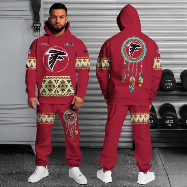 Atlanta Falcons Hoodie Sweatpants Set, Custom Hoodie, Sport Hoodie Sweatpants Set, Sport Gifts For Fan SH80 - Image 2