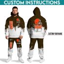 Cleveland Browns Hoodie Sweatpants Set, Custom Hoodie, Sport Hoodie Sweatpants Set, Sport Gifts For Fan LP96
