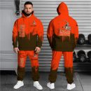 Cleveland Browns Hoodie Sweatpants Set, Custom Hoodie, Sport Hoodie Sweatpants Set, Sport Gifts For Fan QU90